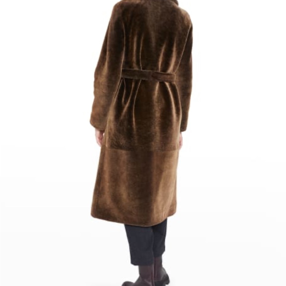 Yves Salomon shearling lamb coat Size38 or M. Olive color. Like new with tag. - Picture 11 of 12